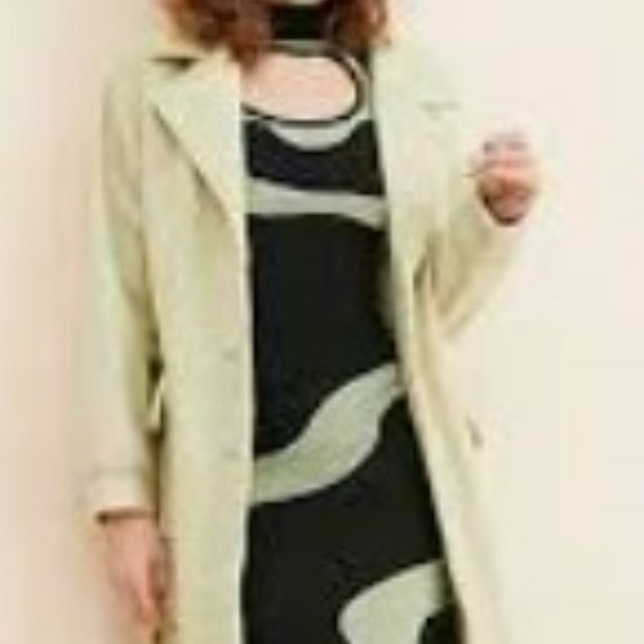 NATIVE YOUTH - Textured Single-Breasted Coat, Sage Green, Medium - Picture 3 of 10